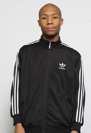 VINTAGE ADIDAS ORIGINALS BLACK TRACK JACKET