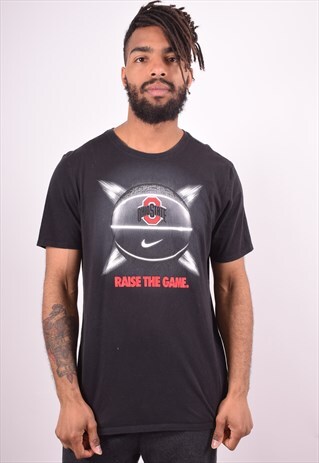 NIKE MENS VINTAGE T-SHIRT TOP LARGE BLACK 90S