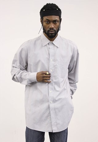 VINTAGE GREY CHECKED EDDIE BAUER SHIRT