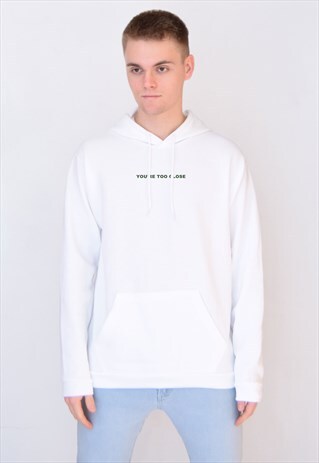 WHITE YOU'RE TOO CLOSE (GREEN) HOODIE