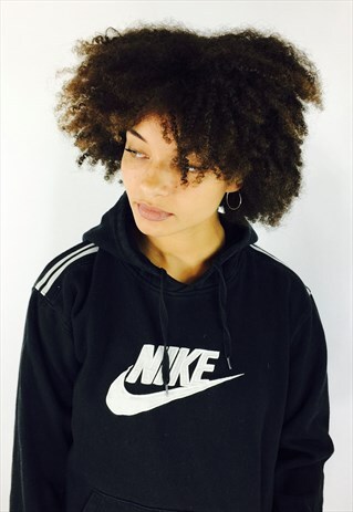 BLACK NIKE SWOOSH PULLOVER HOODIE