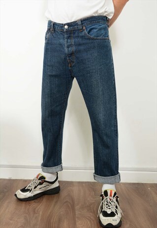 Vintage 90s Levi's 501 Jeans Faded Blue Size 36x30"