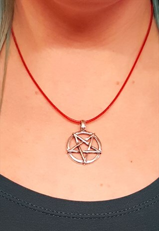 PENTAGRAM PENDANT RED NECKLACE