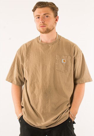 VINTAGE BEIGE CARHARTT POCKET T-SHIRT TEE