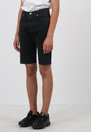 VINTAGE RETRO BLACK LEVI'S 501 FIT MINI DENIM SHORTS