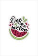 EMBROIDERED ONE IN A MELON IRON ON PATCH / SEW ON PATCH