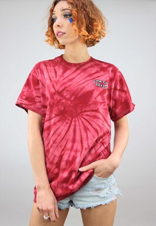 RETRO RED TIE DYE FESTIVAL T-SHIRT