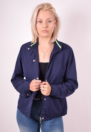 RALPH LAUREN WOMENS VINTAGE JACKET MEDIUM NAVY BLUE 90S