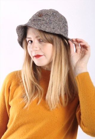 VINTAGE 80S TWEED BUCKET HAT