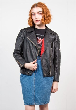 VINTAGE 90'S LEATHER BIKER PERFECTO JACKET