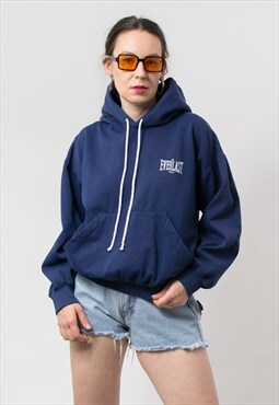 EVERLAST vintage hoodie in navy blue sweatshirt oversize