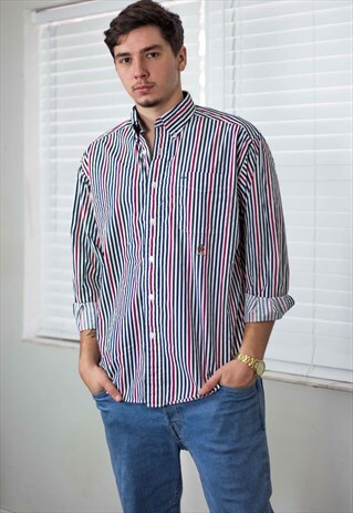 VINTAGE TOMMY HILFIGER SHIRT LOGO 90S M 9.9