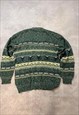 VINTAGE ABSTRACT KNITTED CARDIGAN FUNKY 3D PATTERNED SWEATER