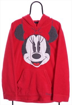 Vintage Disney Minnie Mouse Red Fleeced Hoodie Mens