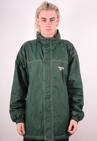 REEBOK MENS VINTAGE JACKET XL GREEN 90S