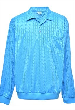 Beyond Retro Vintage Blue Plain Sweatshirt - L