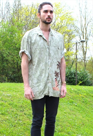 VINTAGE 90S HAWAIIAN USA SHIRT - XL - FESTIVAL RETRO