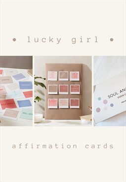 Lucky Girl Affirmation Vision Cards set of 80