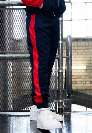 ALDGATE SHELL TRACKSUIT BOTTOMS - BLUE
