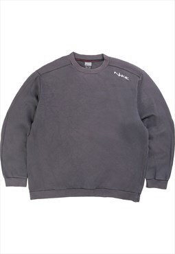Vintage  Nike Sweatshirt Heavyweight 90's Swoosh Grey Large