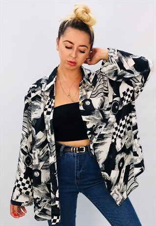 VINTAGE OVERSIZED PATTERN SHIRT