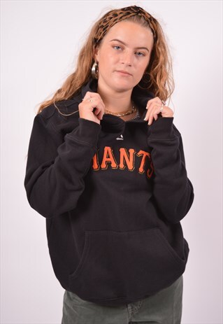 VINTAGE MAJESTIC GIANTS HOODIE JUMPER BLACK