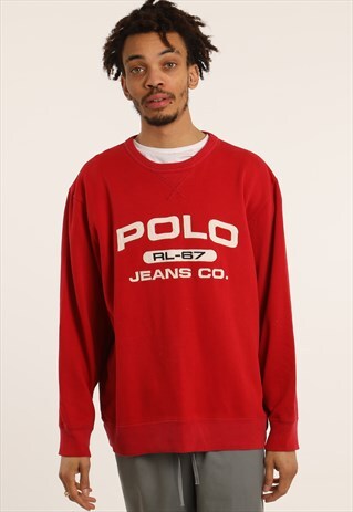 VINTAGE POLO JEANS RALPH LAUREN SPELLOUT SWEATSHIRT