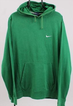 Vintage Men's Nike Green Swoosh Pull Over Hoodie