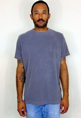 90S CLASSIC SPORTSWEAR PIGMENT DYED DARK GREY TEE LARGE