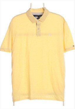 Vintage 90's Tommy Hilfiger Polo Shirt Plain Yellow Men's XL