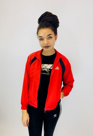 ADIDAS RED WINDBREAKER JACKET