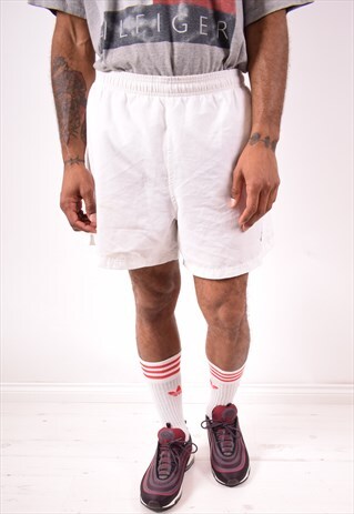 ADIDAS MENS VINTAGE SHORTS LARGE WHITE 90S