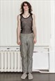 90'S VINTAGE LOWKEY STRAIGHT LEATHER TROUSERS STONE GREY