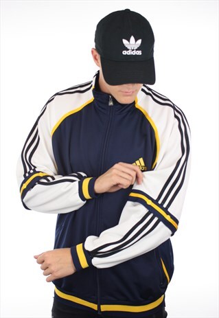 VINTAGE 90S ADIDAS POPPER ARM TRACKSUIT TOP JACKET