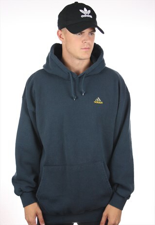 VINTAGE 90S ADIDAS SMALL LOGO HOODIE SWEATSHIRT