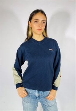 Vintage Size S Ellesse Sweatshirt in Blue