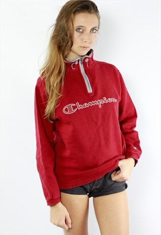 CHAMPION SWEATSHIRT 3/4 ZIP SWEATSHIRT