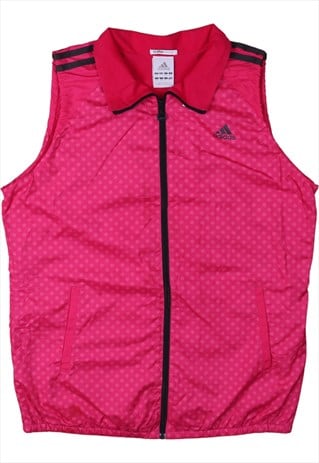 Vintage 90's Adidas Gilet Vest Sleeveless Full Zip Up Pink