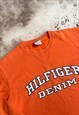 VINTAGE TOMMY HILFIGER EMBROIDERED SPELL OUT SWEATSHIRT 