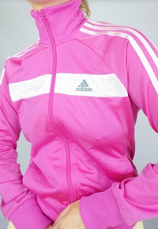 pink adidas tracksuit top