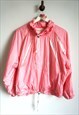 VINTAGE WINDBREAKER JACKET TRACKSUIT BRIGHT PINK ACTIVEWEAR