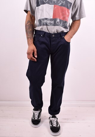 ICEBERG MENS VINTAGE TROUSERS W36 L34 BLUE 90'S