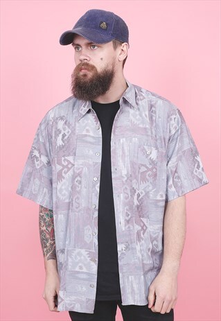 VINTAGE CRAZY PATTERNED SHIRT /R12109
