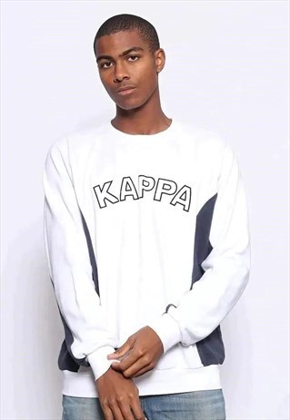 VINTAGE KAPPA BIG LOGO SWEATSHIRT WHITE