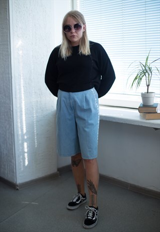 VINTAGE 90'S LIGHT BLUE DENIM SHORTS