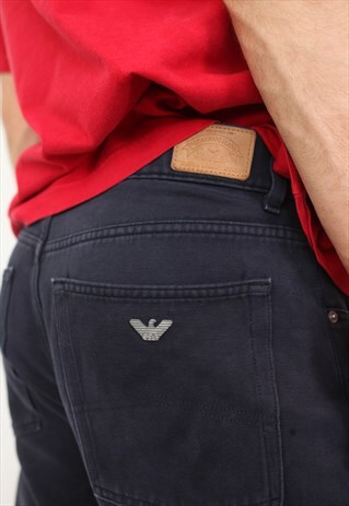 RARE VINTAGE ARMANI NAVY BLUE JEANS