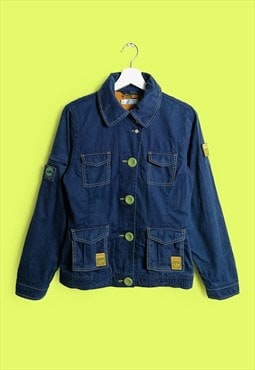 Vintage Y2K Adidas Denim Jacket / Blazer Workwear Style