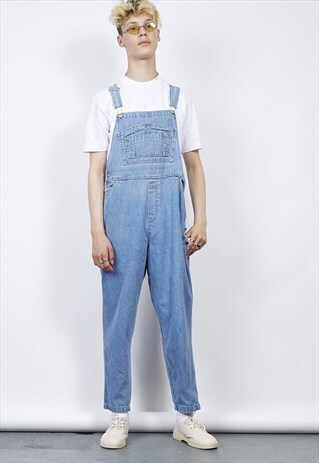VINTAGE 90'S ROUTE 66 MID-WASH DUNGAREES