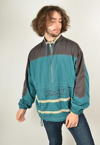 VINTAGE SHELL FESTIVAL JACKET 1/4 ZIP GREEN
