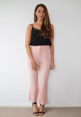 PINK FLARE TROUER